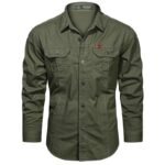 cotton cargo men's long sleeve shirt
