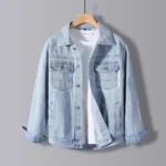 men's loose jacket men's large size denim jacket men