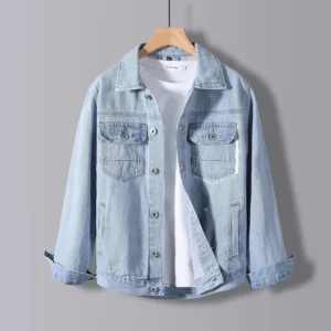 men's loose jacket men's large size denim jacket men