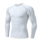 men's compression shirts long sleeve athletic workout gym t shirt active running base layer undershirts